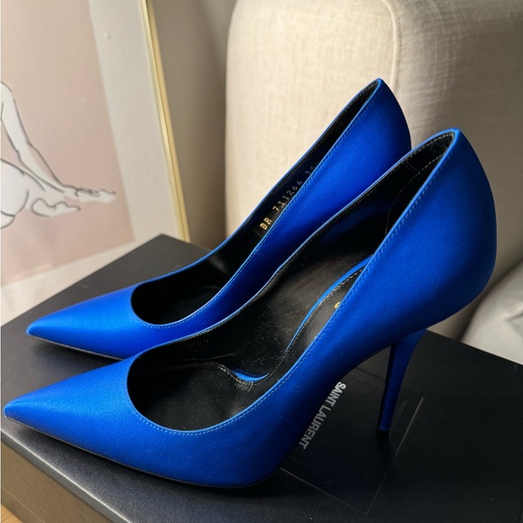 NWT Saint Laurent Blue Pump SS23 - Picture 1 of 6